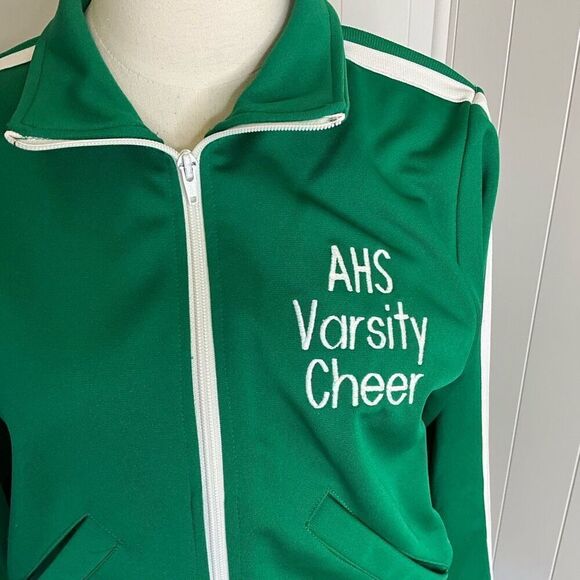 Varsity Spirit Fashions Womens Medium Zip Front Jacket Green AHS Varsity Cheer - Picture 2 of 16